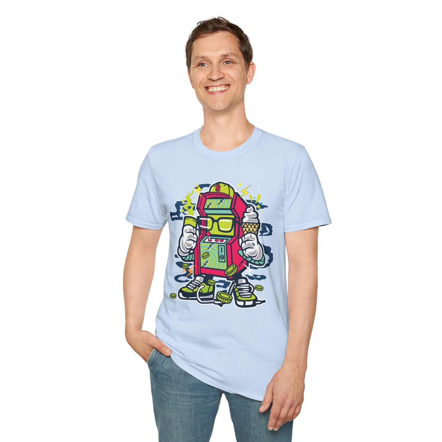 Cartoon T Shirt Animation Tee Funny Graphic Unisex Gildan Softstyle 64000 100 Percent Cotton