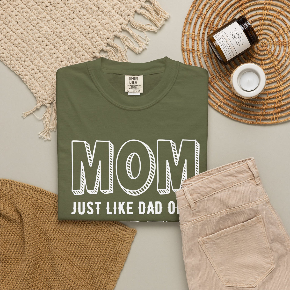 Mom T-shirt Mother's Day Mama Tee Unisex Comfort Colors Garment-Dyed Cotton h35