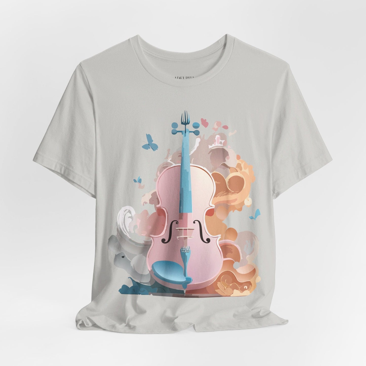 Music Graphic Unisex 100 Cotton Vintage Art with Musical Elements Tee 7