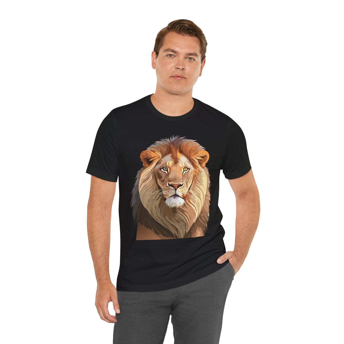 Unisex Animal Graphic Tee Shirt With Wild Animals Art Design For Everyday Wear Casual