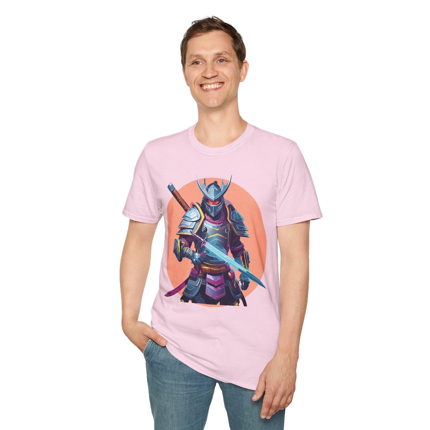 Samurai Shirt Unisex Tee Gildan Softstyle 64000 One Hundred Percent Ring Spun Cotton Comfort