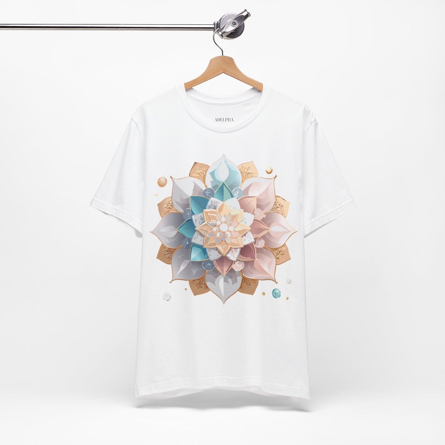 Adelpha Mandala Graphic Tee Unisex Jersey Short Sleeve Art Design Shirt Premium Comfort Wear