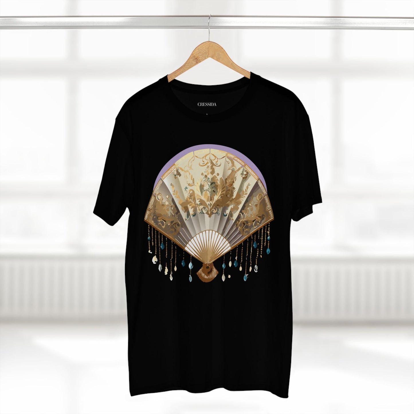 Antique Fan Graphic Design T-Shirt Unisex 100 Cotton Floral Carnival Artwork Tee 27
