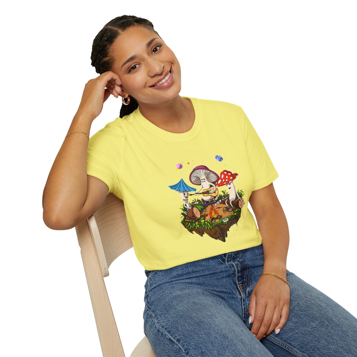 Mashroom Tee Shirt Unisex Funny Mashroom Design Gildan Softstyle 64000 Tee Softstyle Comfort