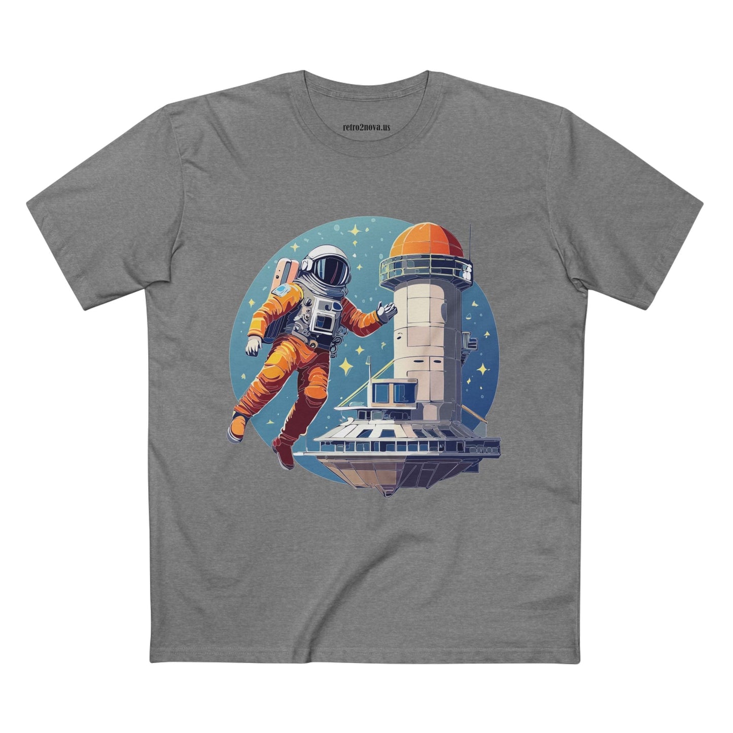 Cosmos Astronaut Shirt Unisex Premium Cotton Tee With Original Art Design Retro2Nova CS11