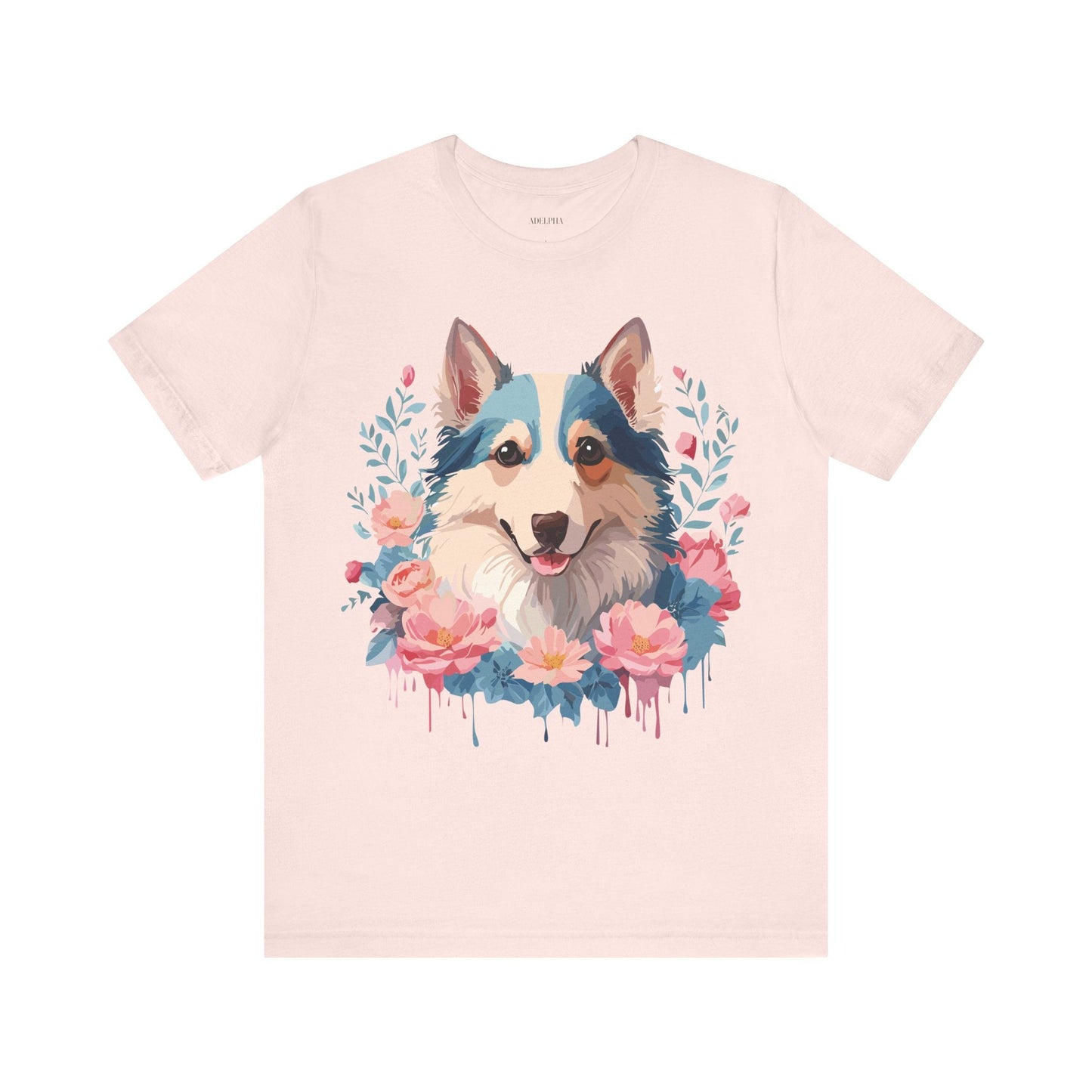 Unisex Graphic Dog Shirt Vintage Inspired Tee Art Design By Adelpha Premium Short Sleeve