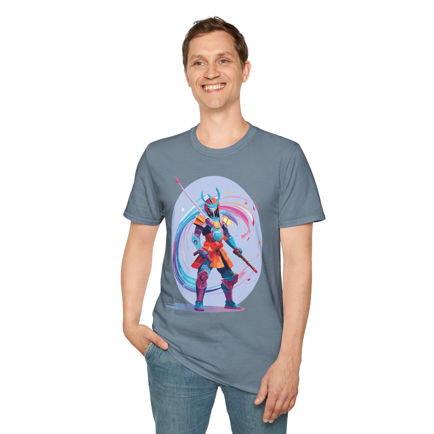 Samurai Shirt Unisex Gildan Softstyle Tee 100 Percent Ring Spun Cotton Samurai Design