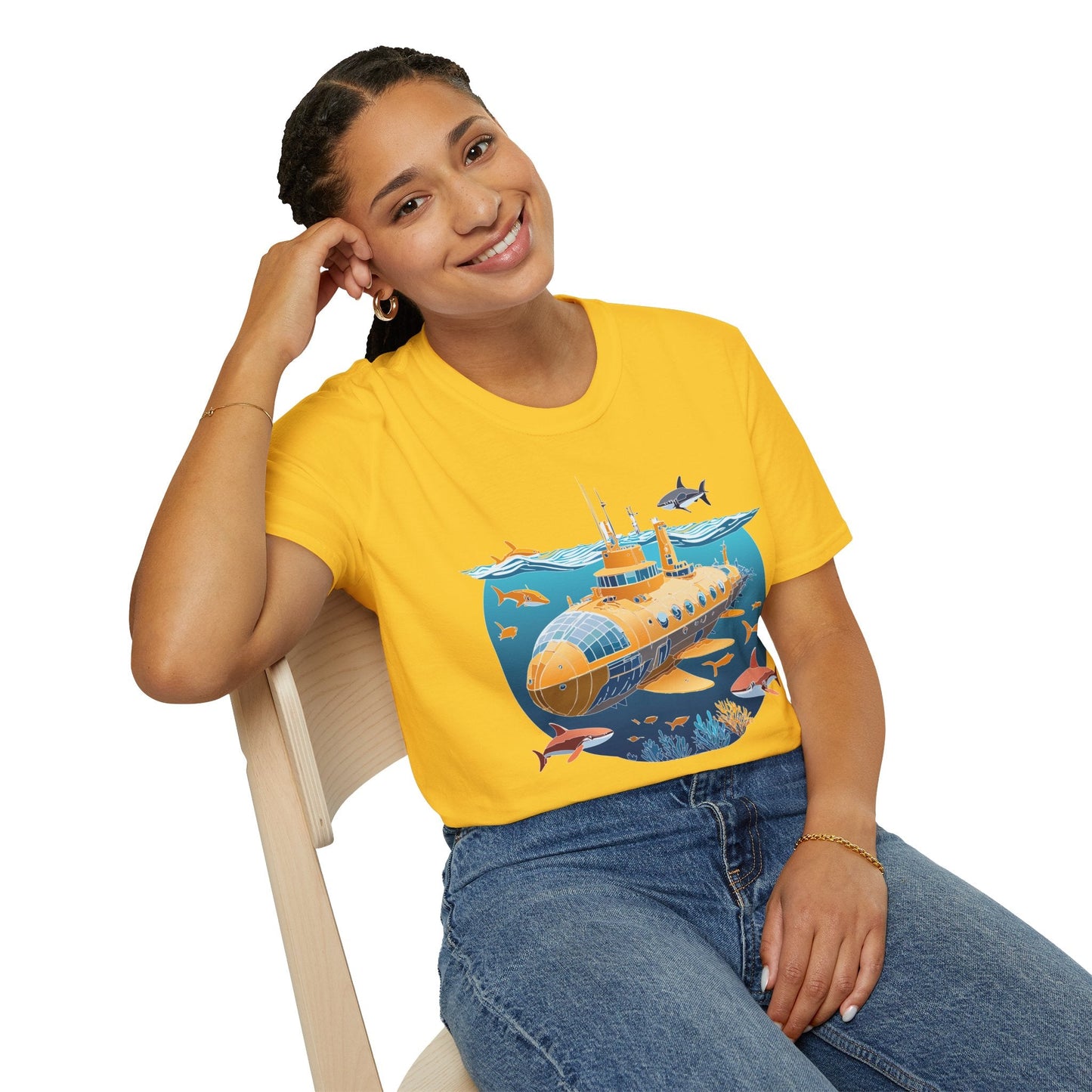 Ocean Graphic Unisex Softstyle Cotton Tee 12