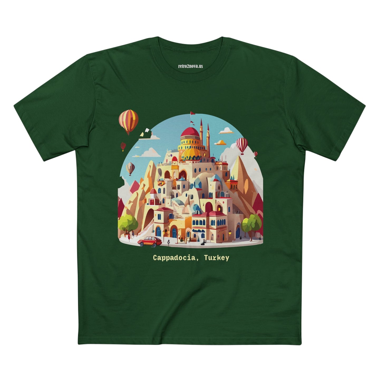 Cappadocia Travel Shirt Unisex Premium Cotton Art Tee From Retro2Nova TT 52 Collection