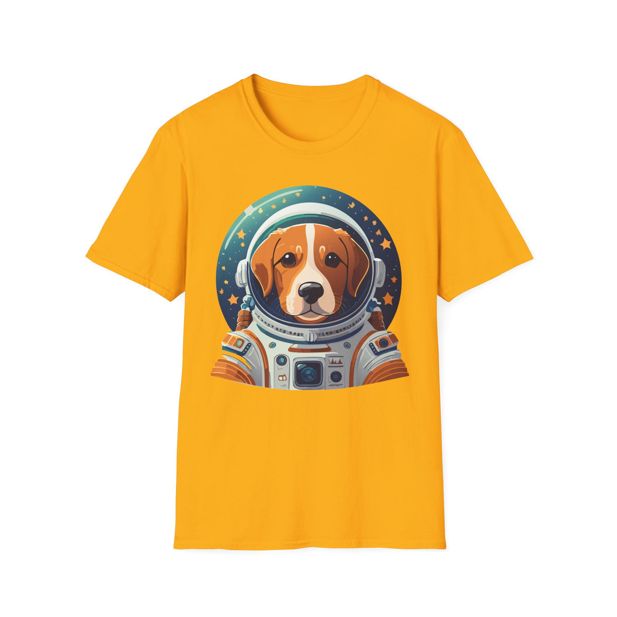 Beagle Astronaut Tee | Space Helmet Dog T-Shirt, Cute Cosmic Pet Illustration