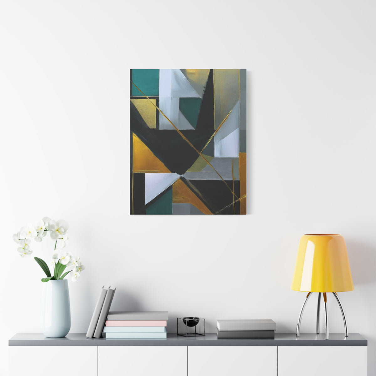 Abstract Geometric Painting Print Canvas 20x24,20x30,24x30 24x32,24x36,30x40 32x48,36x48,40x60 Pine-Wood Inner Frame ABS-77