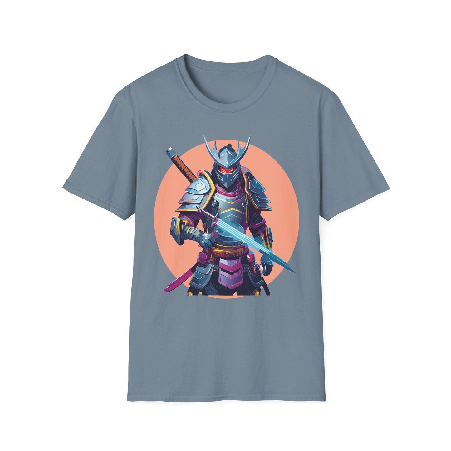 Samurai Shirt Unisex Tee Gildan Softstyle 64000 One Hundred Percent Ring Spun Cotton Comfort