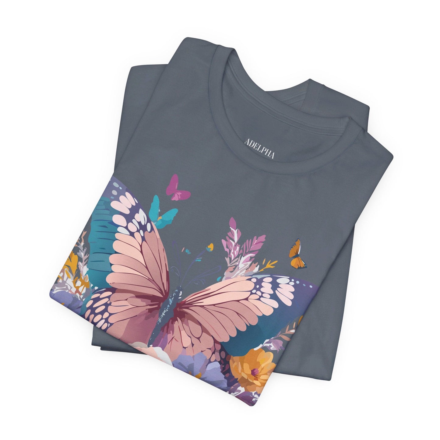 Butterfly Graphic Tee Unisex Short Sleeve From Adelpha Vintage Inspired Artwork