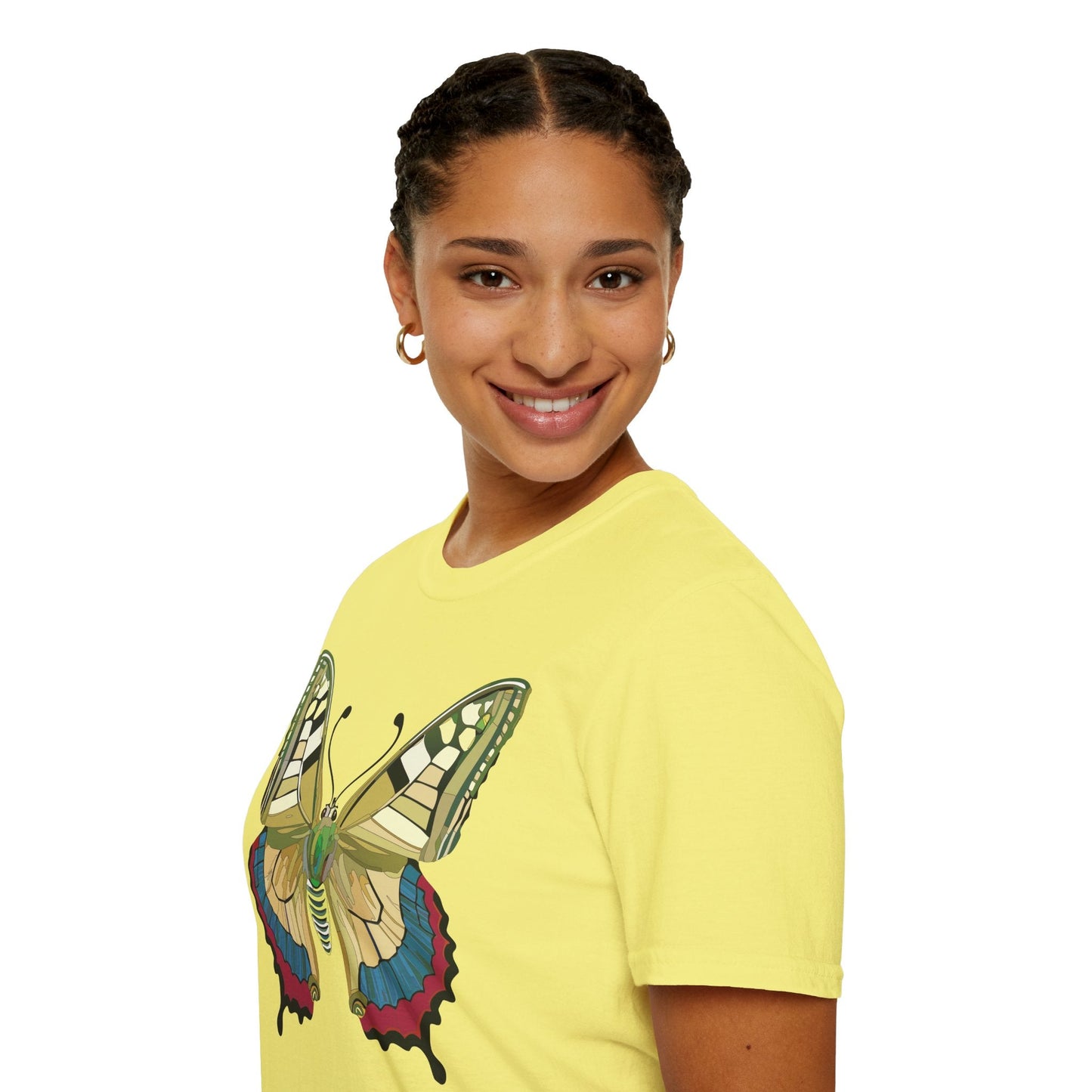 Butterfly T Shirt Unisex Monarch Design Soft Cotton Gildan 64000 Short Sleeve Tee
