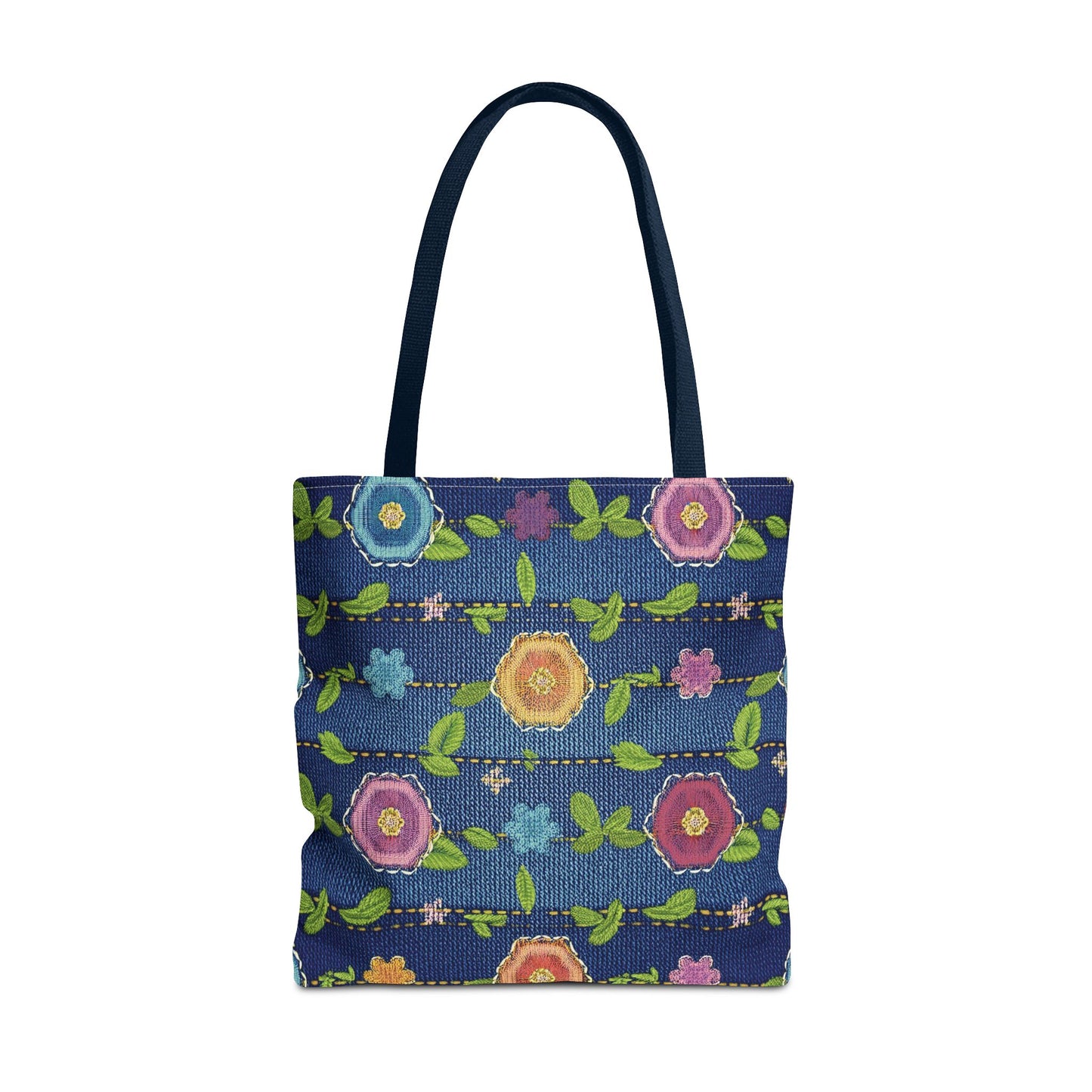 Denim Fabric Imitation Print Unisex Canvas Bag Poly Spun 3 Sizes Tote Bag 134