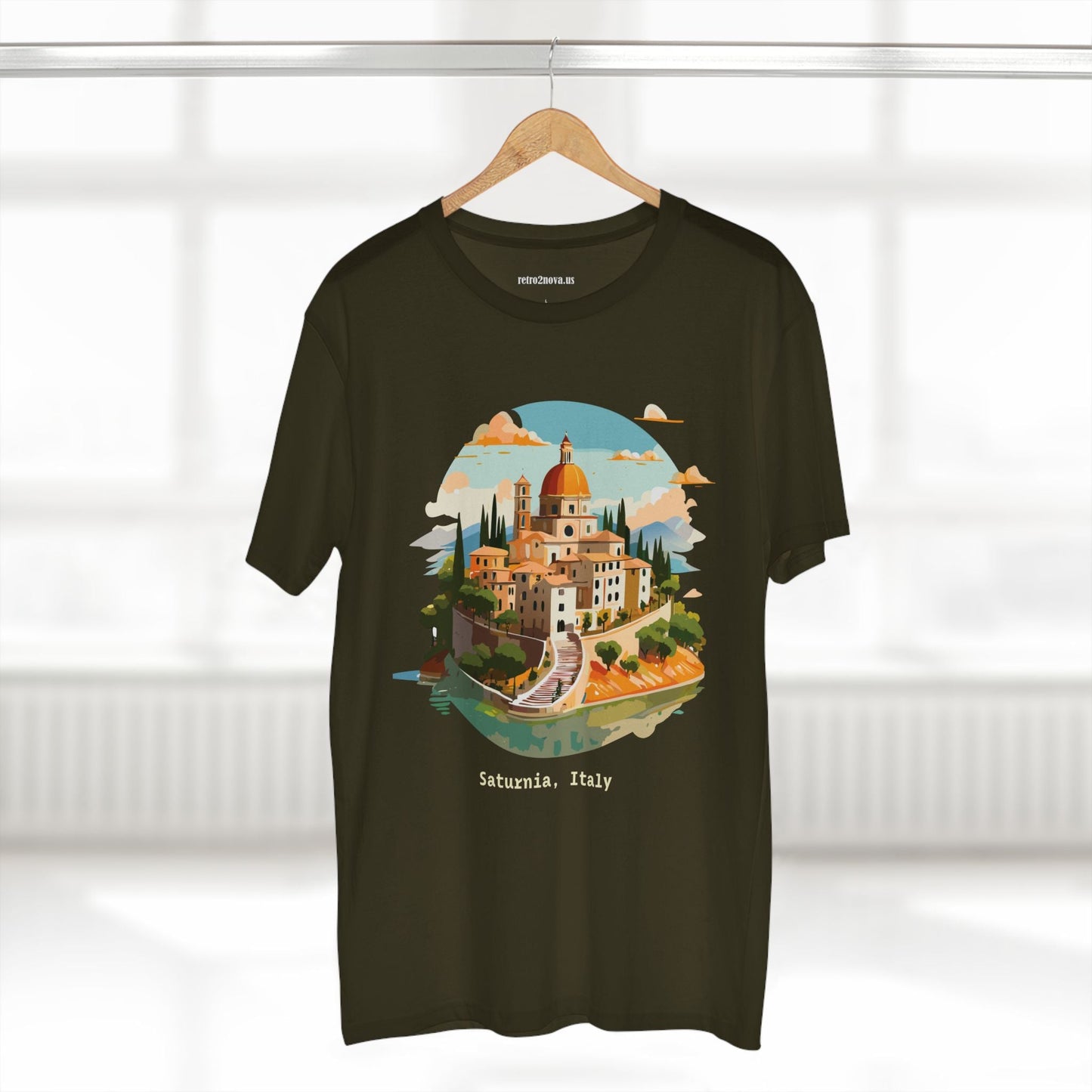 Italy Travel Shirt Unisex Tourist Tee With Original Art Design Retro2Nova Premium Cotton