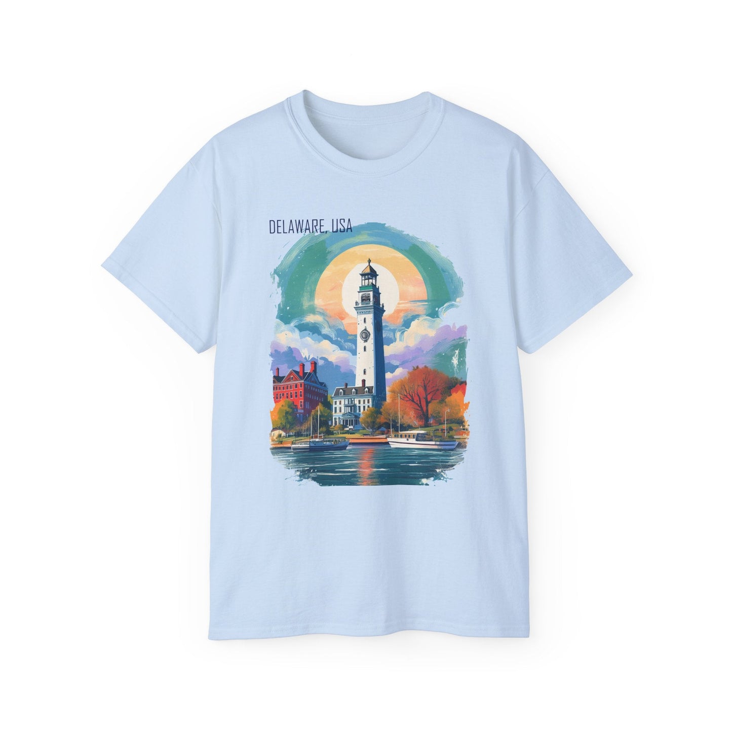 Delaware Graphic Unisex Cotton T‑Shirt 1
