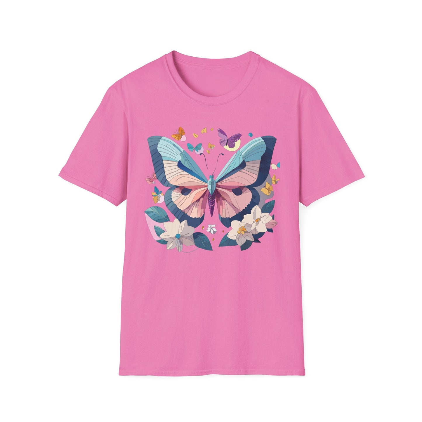 Butterfly Shirt Unisex T Shirt Softstyle Gildan 64000 Ring Spun Cotton Monarch Design