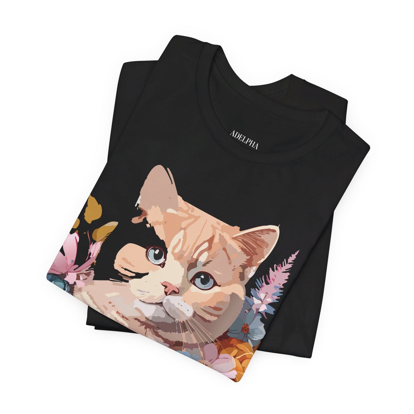 Adelpha Cat Graphic T Shirt Unisex Short Sleeve Art Design Tee Vintage Inspired