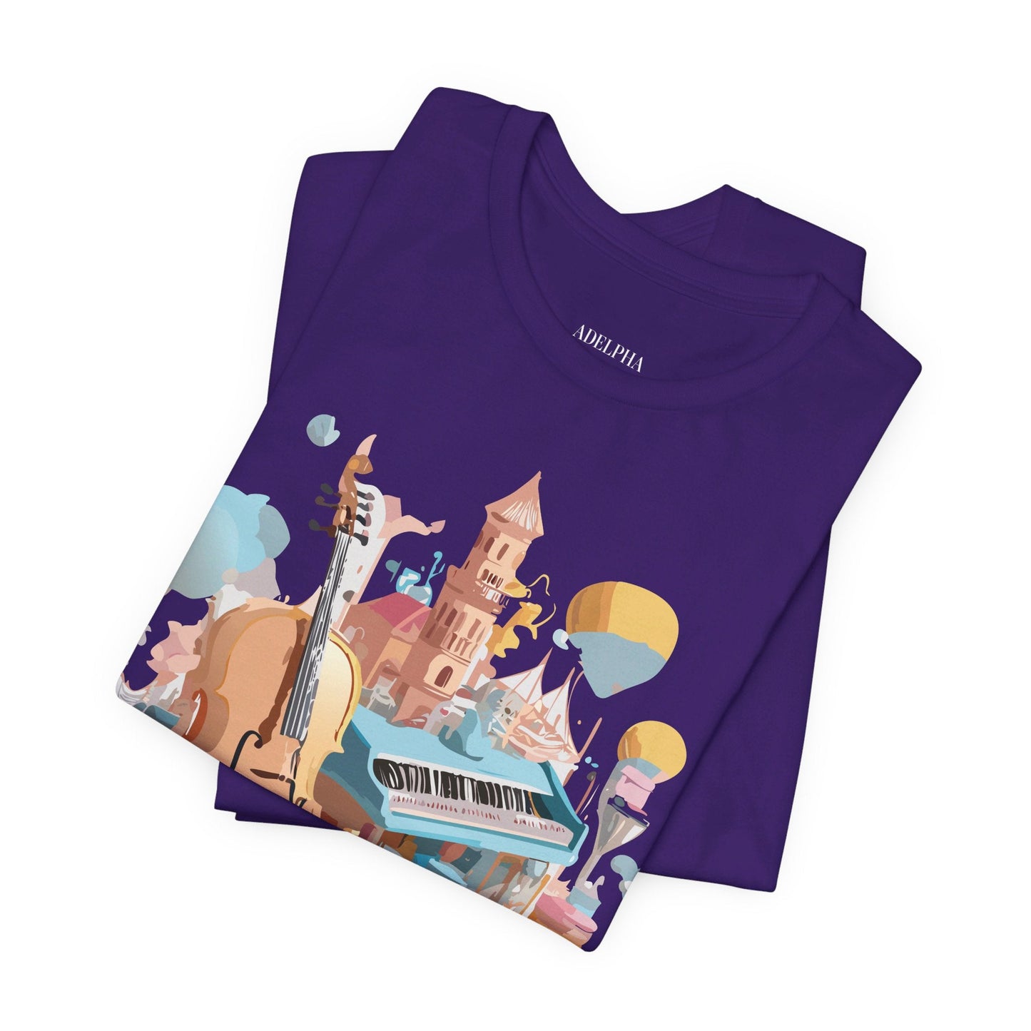 Music Graphic Tee Unisex Vintage Art Design By Adelpha Premium Short Sleeve T Shirt