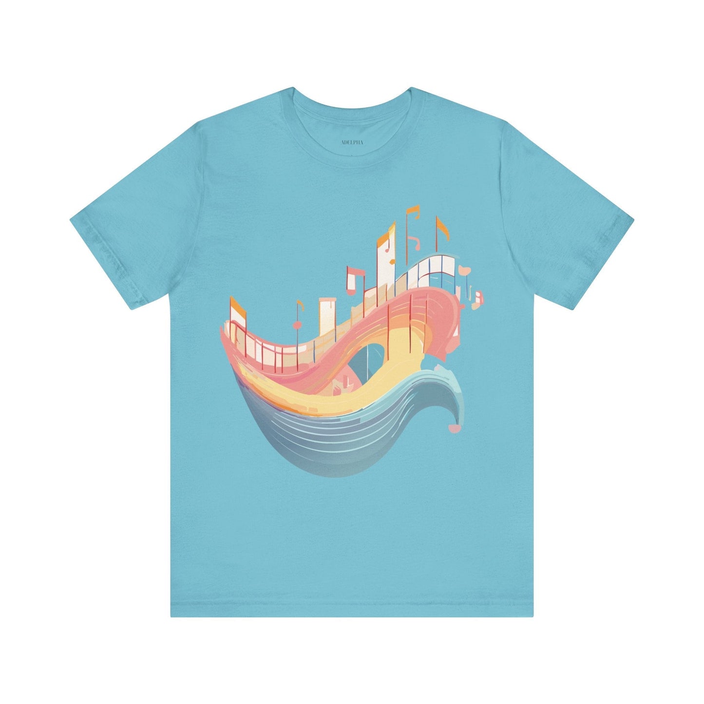 Music Graphic Unisex 100 Cotton Vintage Art with Musical Elements Tee 18