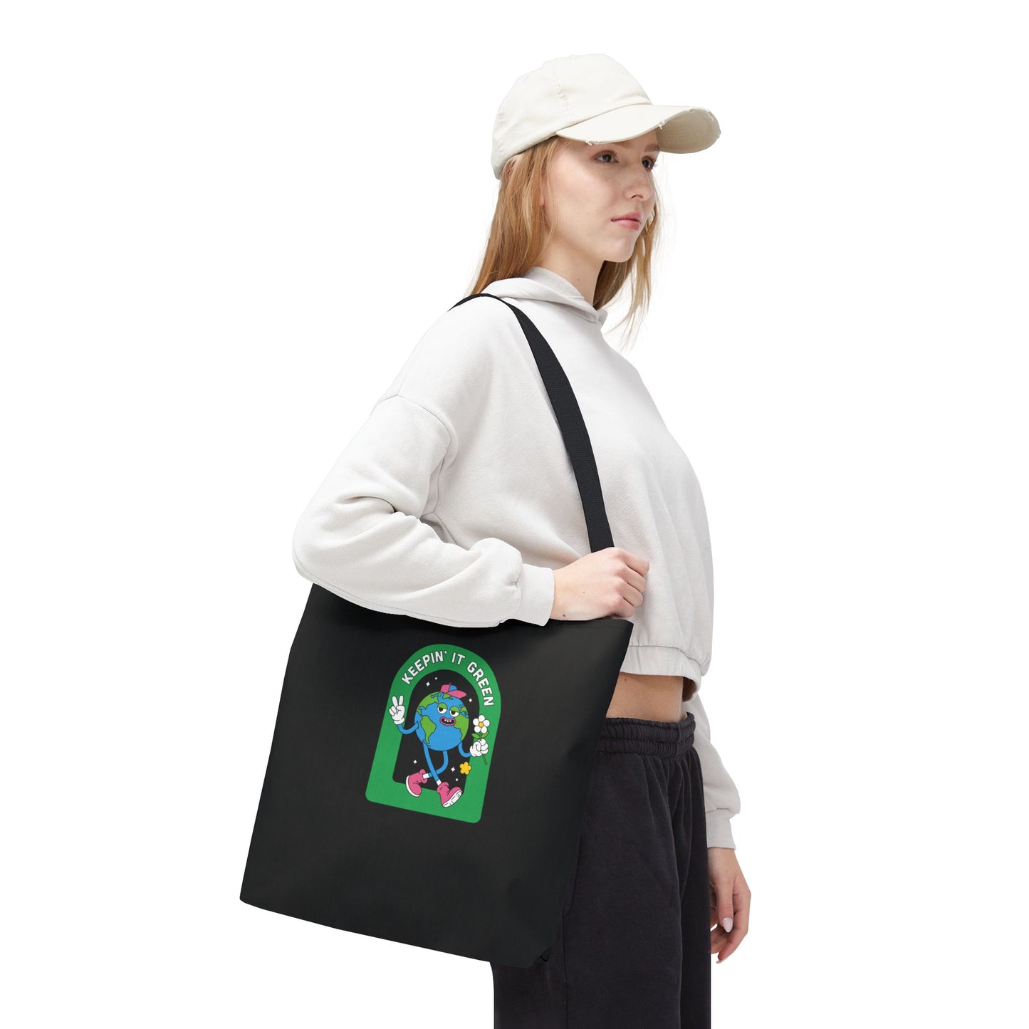 ECO BLACK COLOR CANVAS BAG HIGH-QUALITY 100% SPUN POLYESTER 3 SIZES BAG-E6