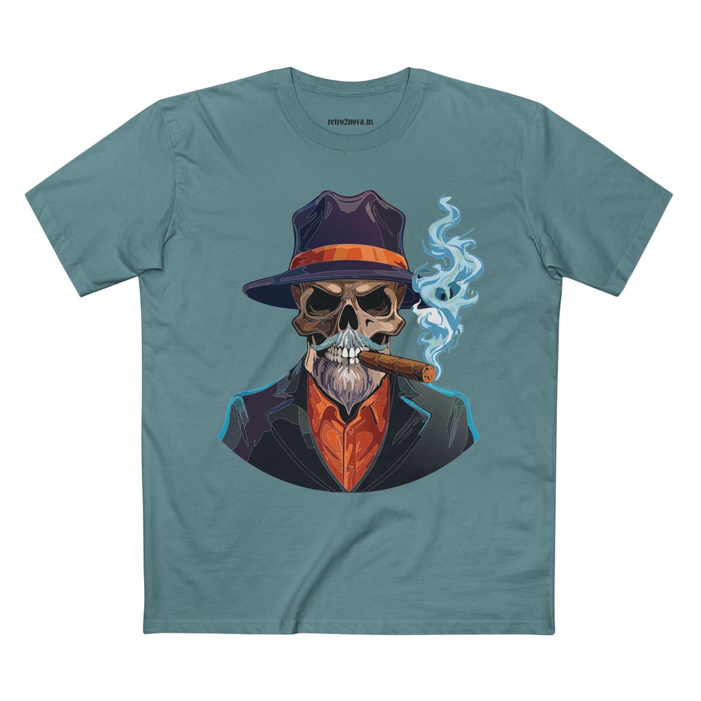 Skull Skeleton Shirt Unisex Premium Cotton Tee With Original Art Design Retro2Nova