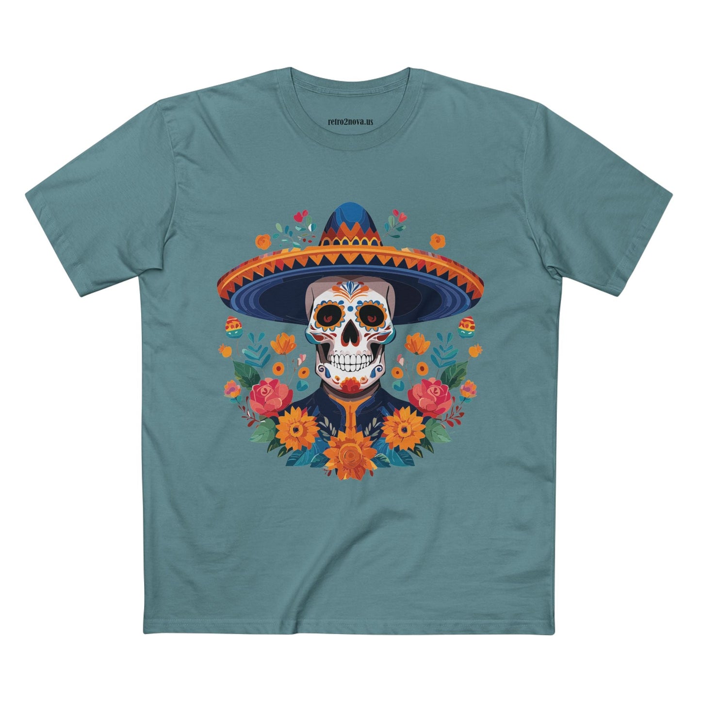 Skull And Skeleton Shirt Unisex Premium Cotton Tee With Original Art Design Retro2Nova