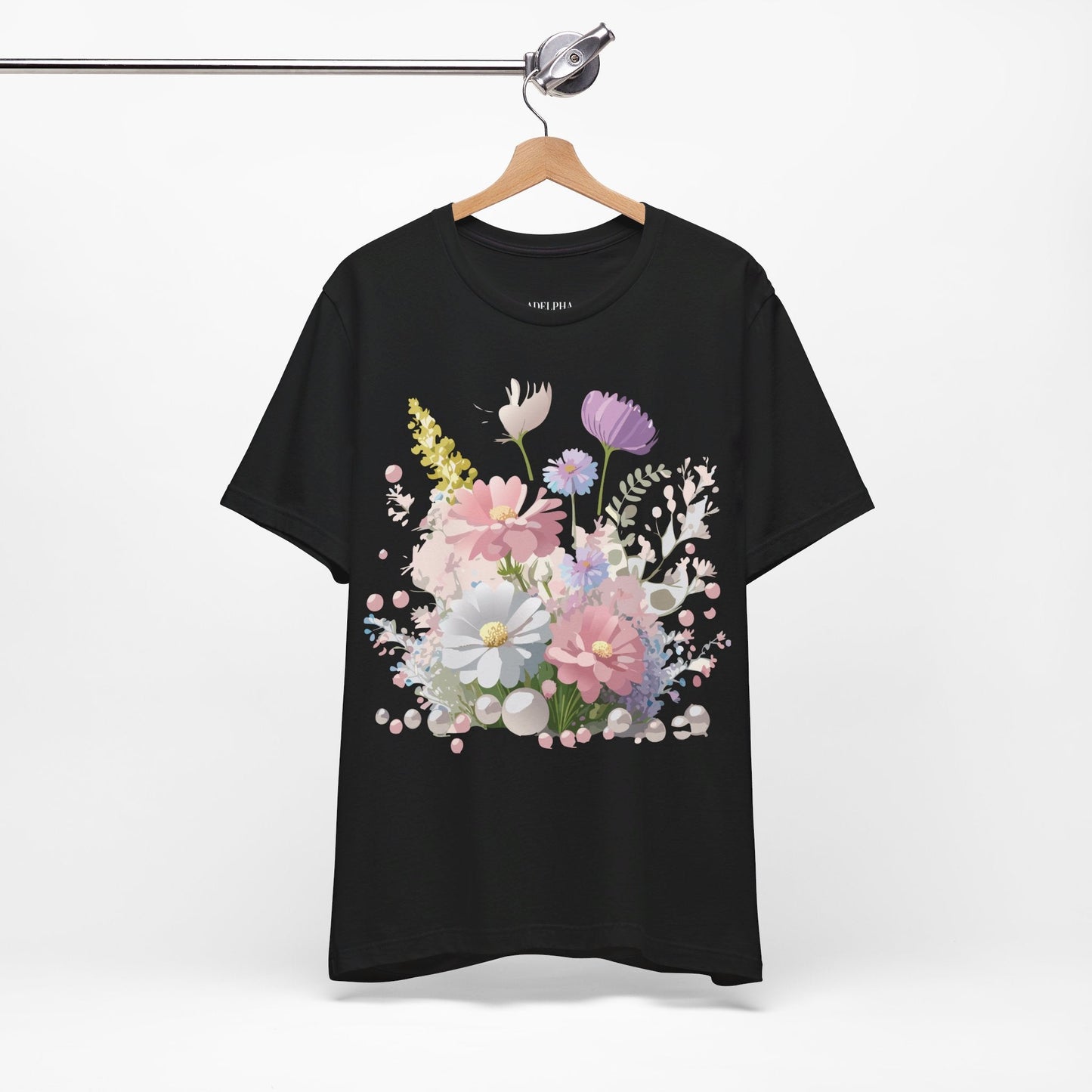 Adelpha Floral Graphic T Shirt Unisex Jersey Short Sleeve Art Design Vintage Inspired Premium