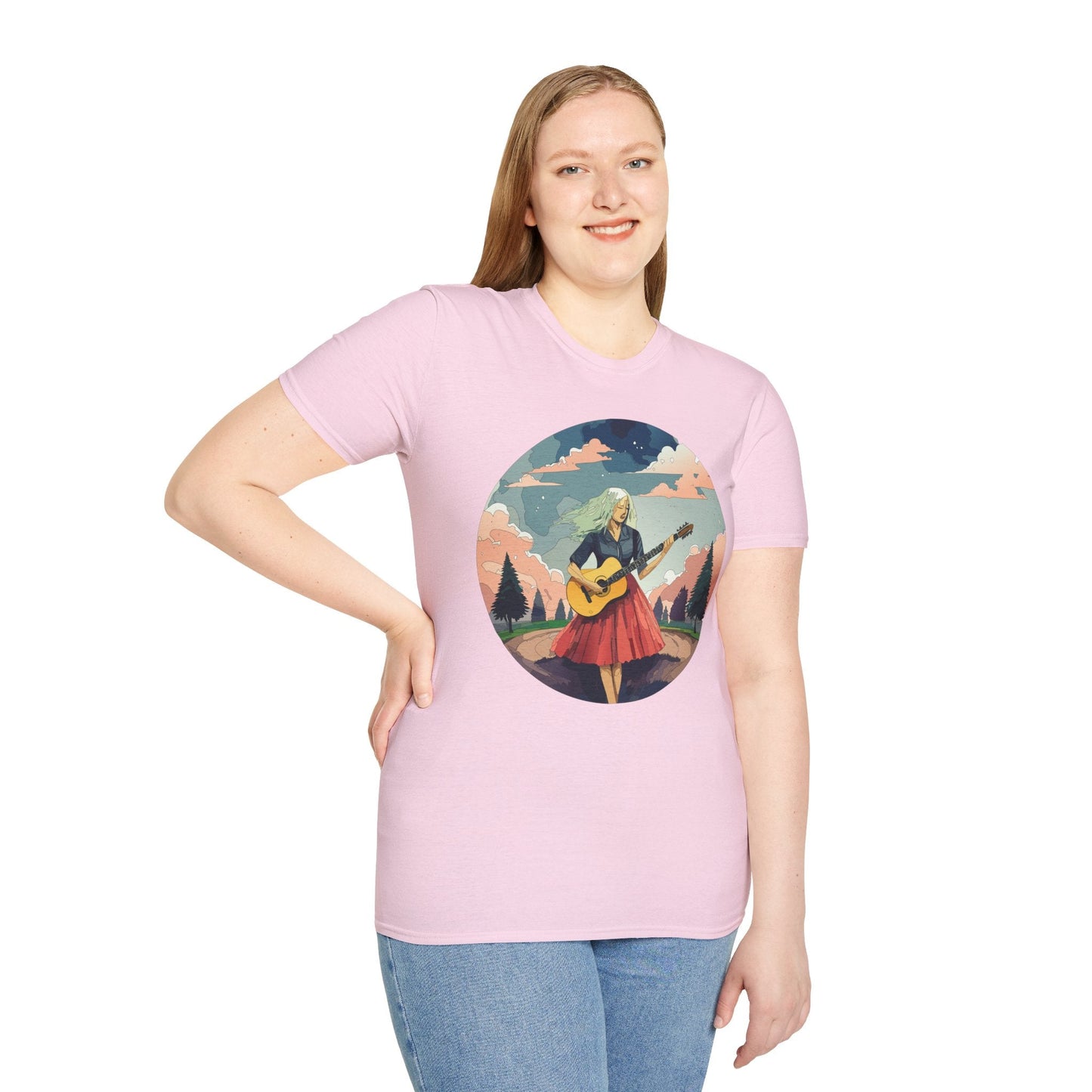 Womens Graphic T Shirt Art Design Ladies Tee Softstyle Gildan 64000 100 Percent Cotton