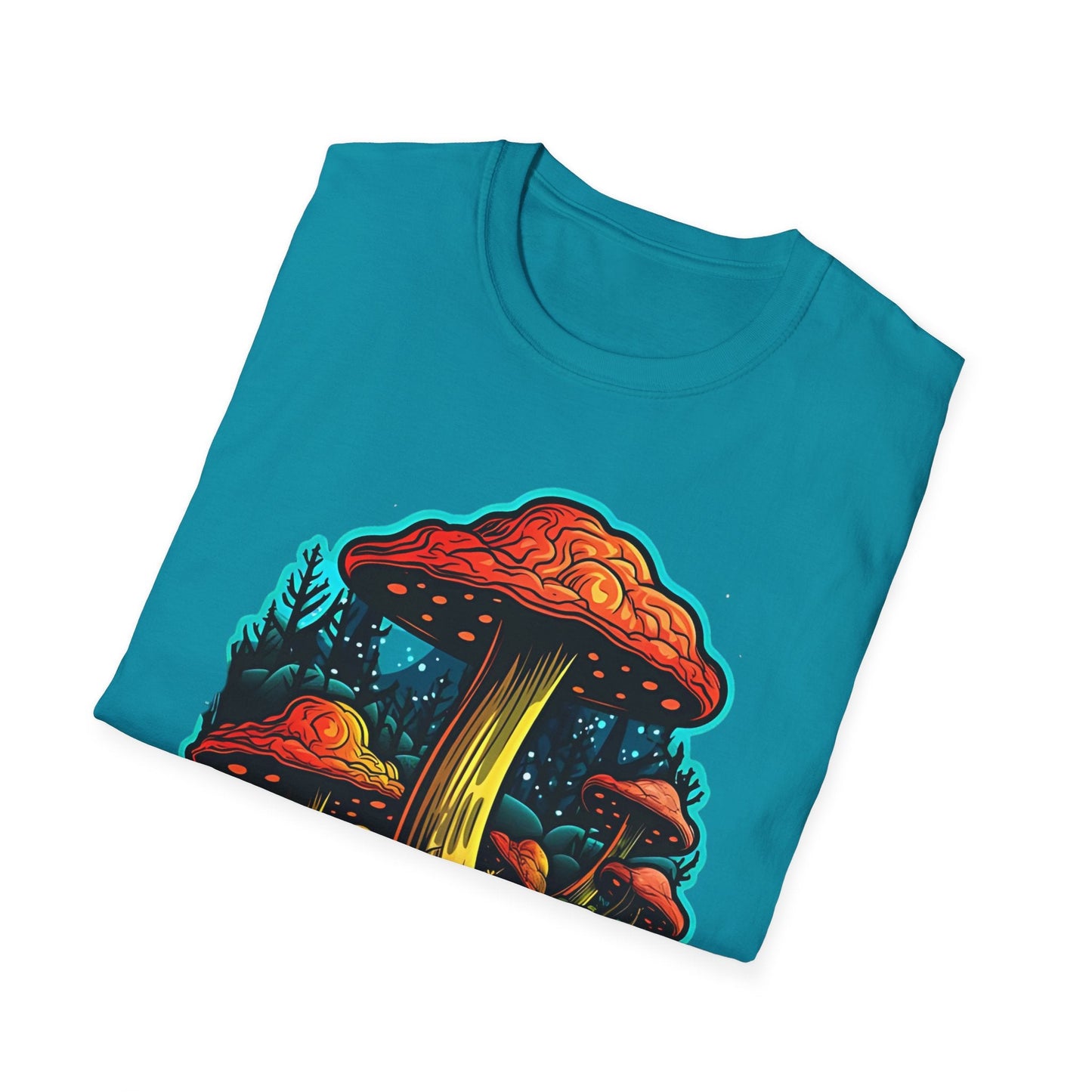 Mashroom Tee Shirt Unisex Softstyle 64000 With Funny Mashroom Fungus Graphic Design