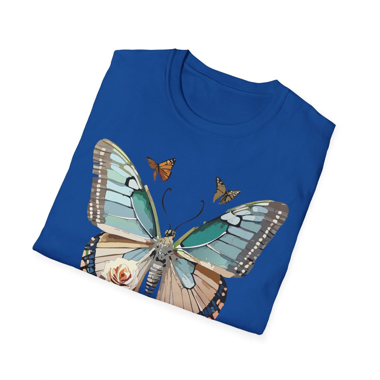 Butterfly Shirt Unisex T Shirt Monarch Print Softstyle Premium Gildan 64000 Cotton Tee