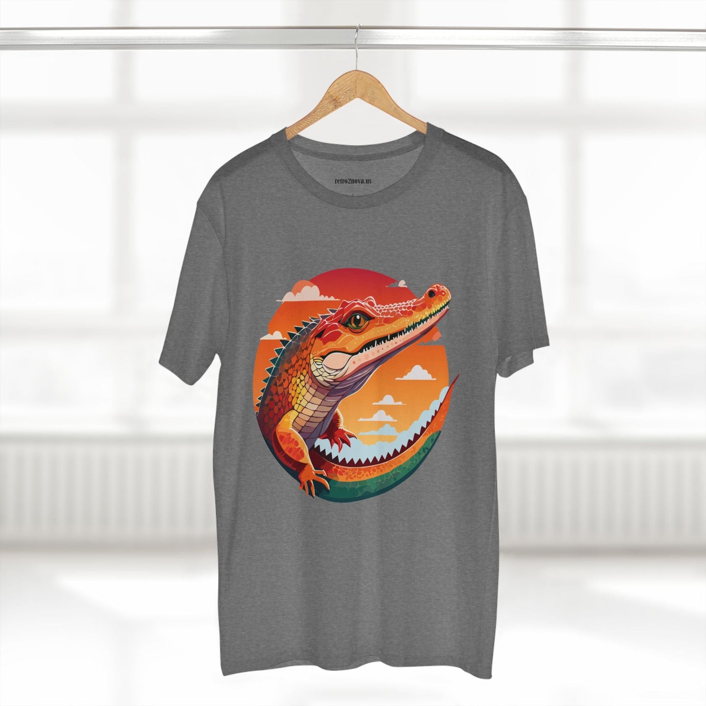Unisex Crocodile Shirt With Original Art Design Premium Cotton Tee From Retro2Nova Art Collection Soft Breathable Graphic