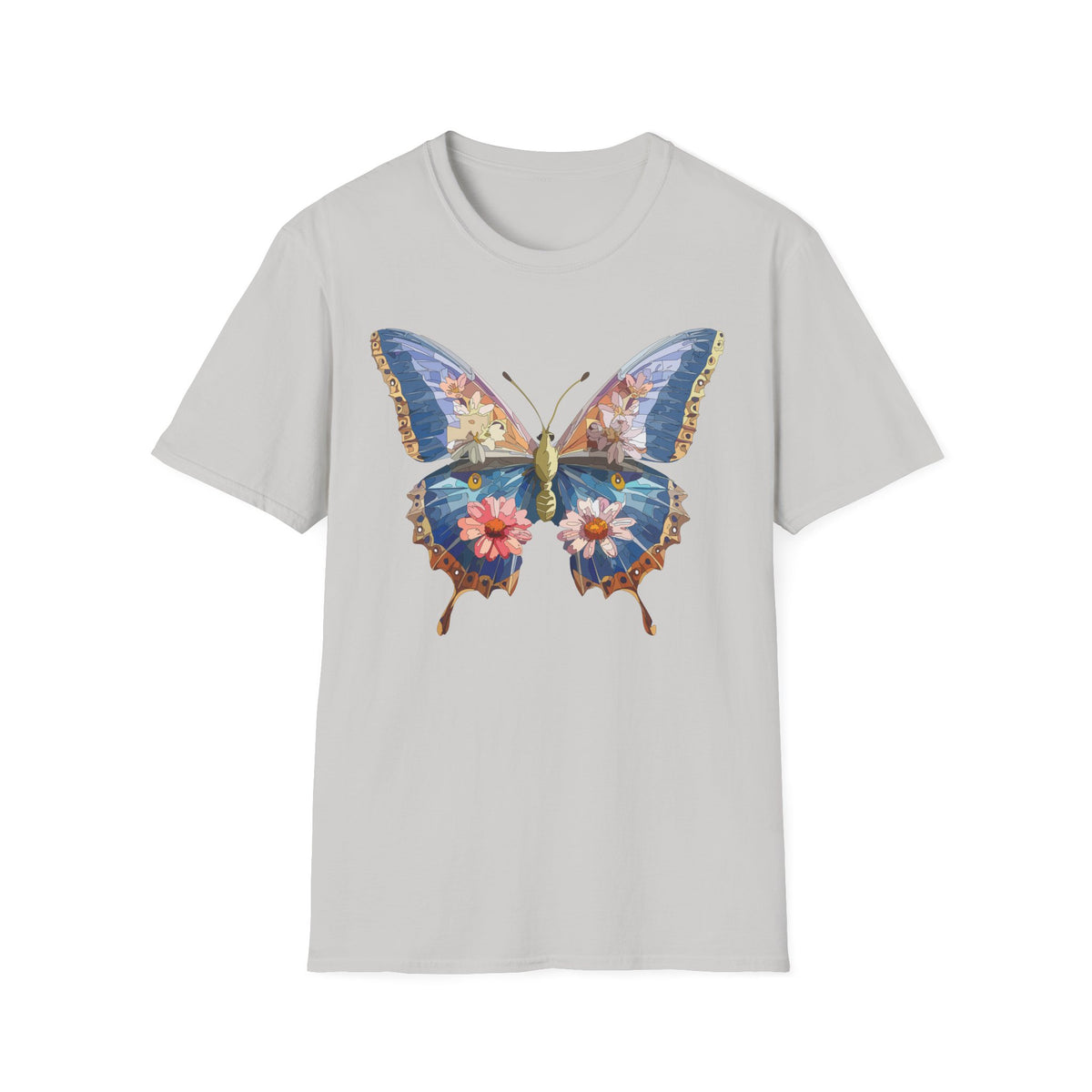 Floral Watercolor Butterfly Graphic Tee Unisex 100 Cotton Gildan T-Shirt