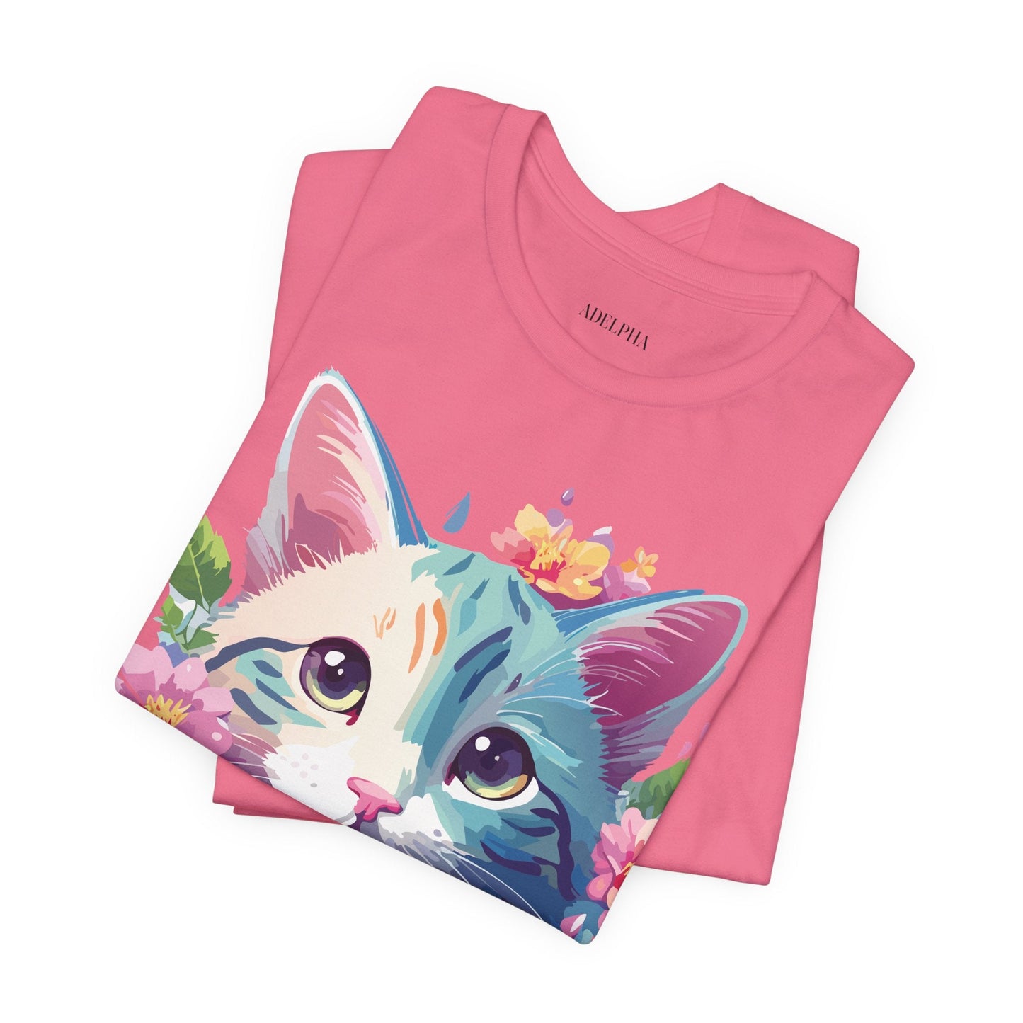 Cat Graphic Tee Unisex Shirt Adelpha Vintage Inspired Short Sleeve