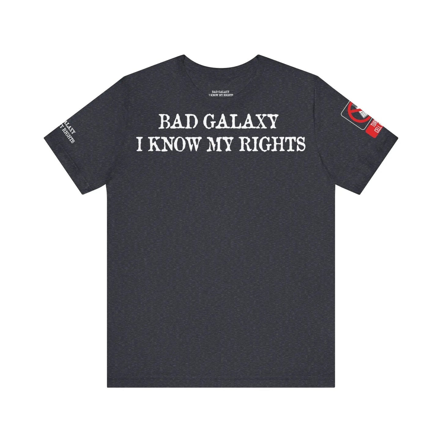Red Stamp Tee Shirt 100 Percent Cotton From Bad Galaxy Eco Friendly Inks Made To Order In USA