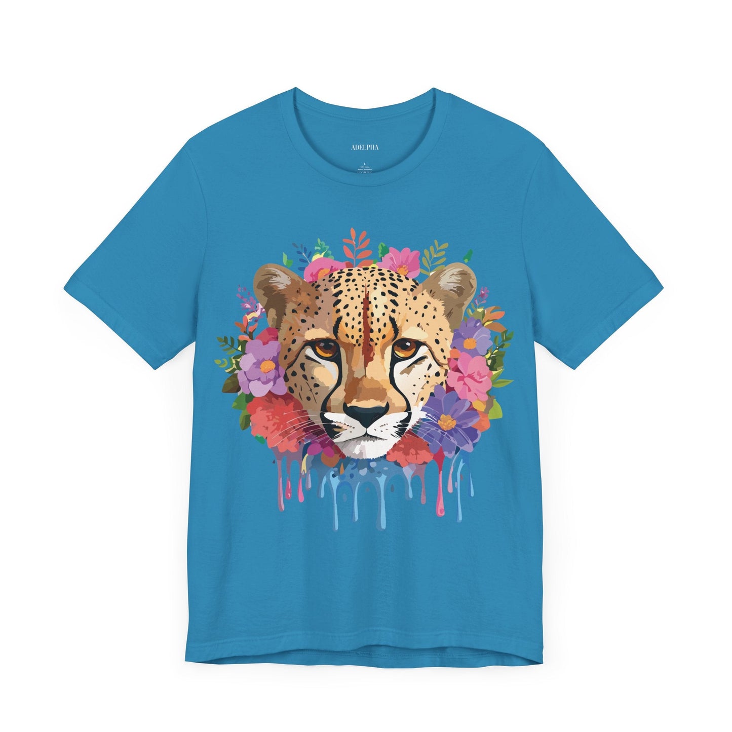 Adelpha Cheetah Graphic Tee Unisex Short Sleeve Art Shirt Original Artwork