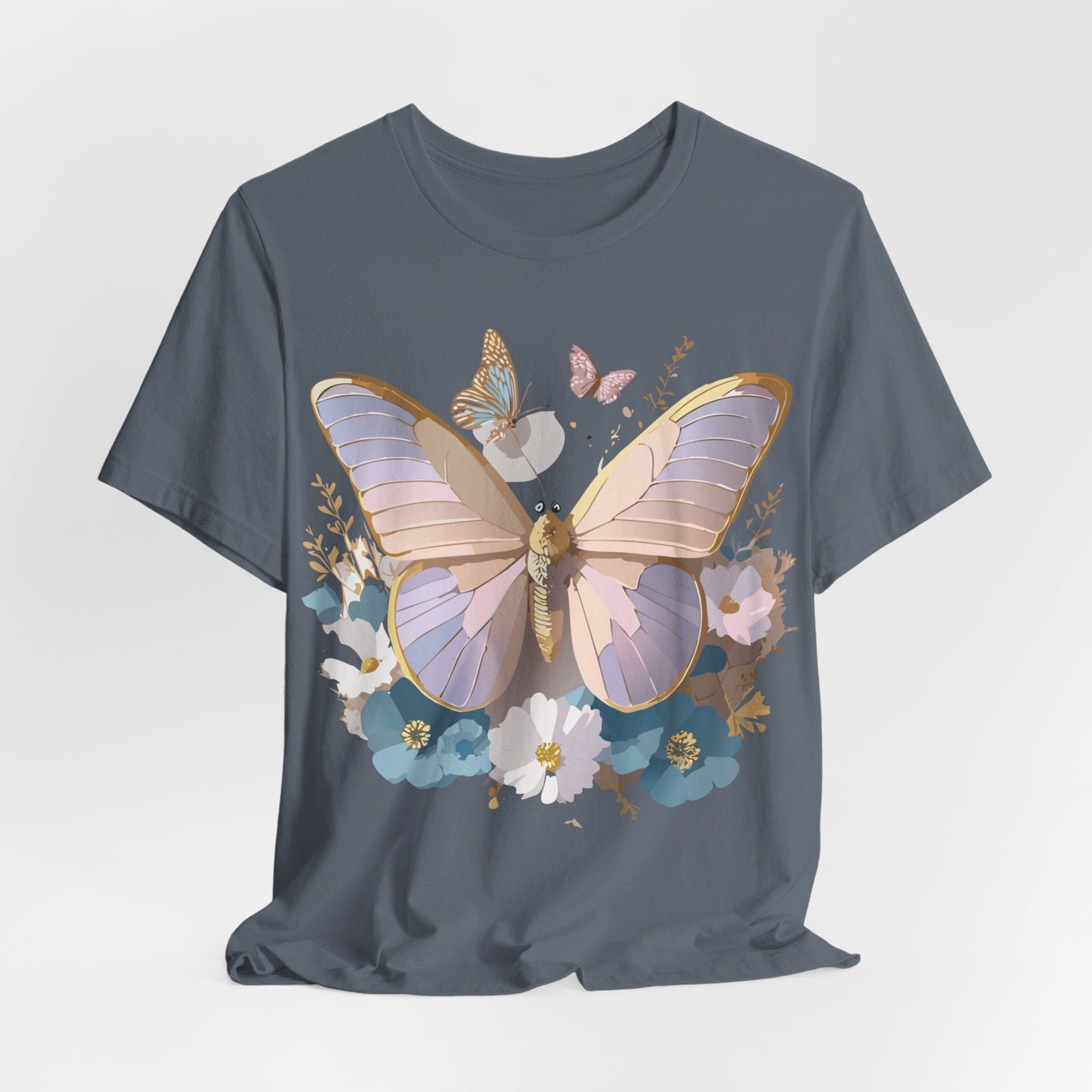 Butterfly Graphic Tee Unisex Short Sleeve Vintage Inspired Artwork Adelpha