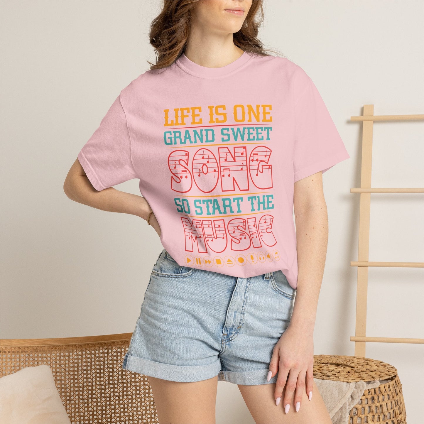 Music Graphic Design Unisex Cotton T-shirt 023