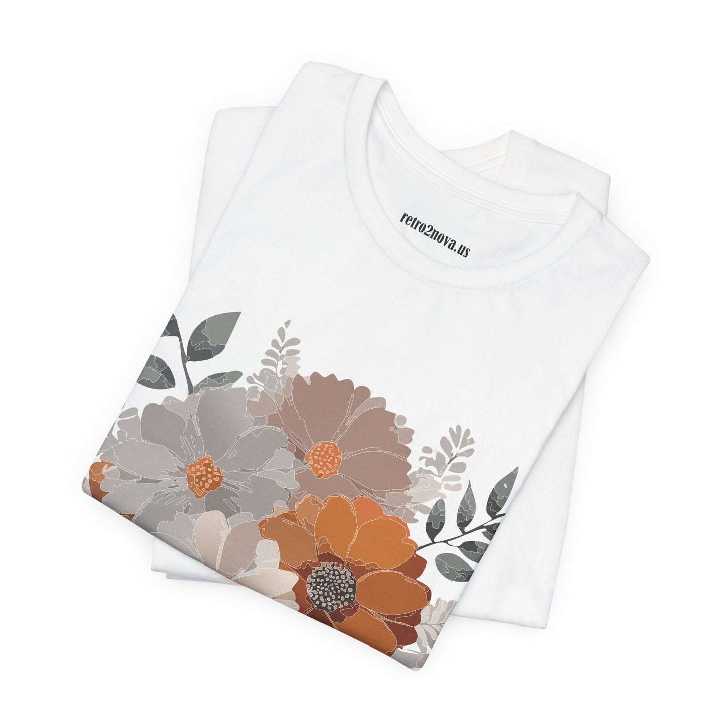 Flowers Shirt Floral Shirt Unisex Tee Lightweight Jersey Short Sleeve Floral Print Free Shipping