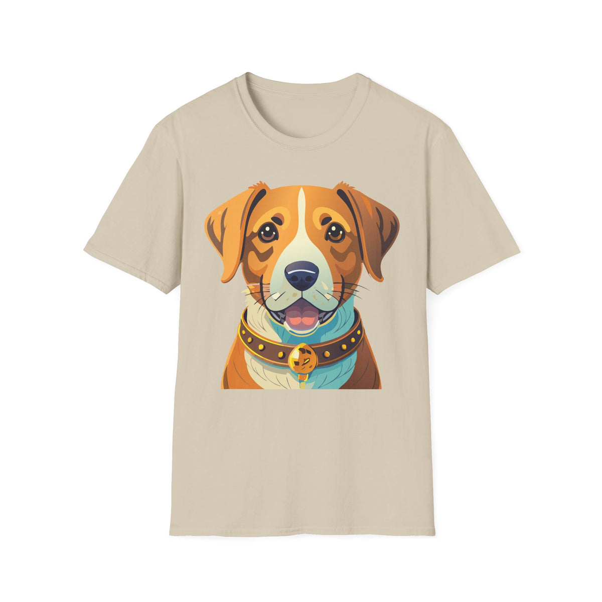 Happy Brown Dog Face T-Shirt | Cute Pet Portrait Tee