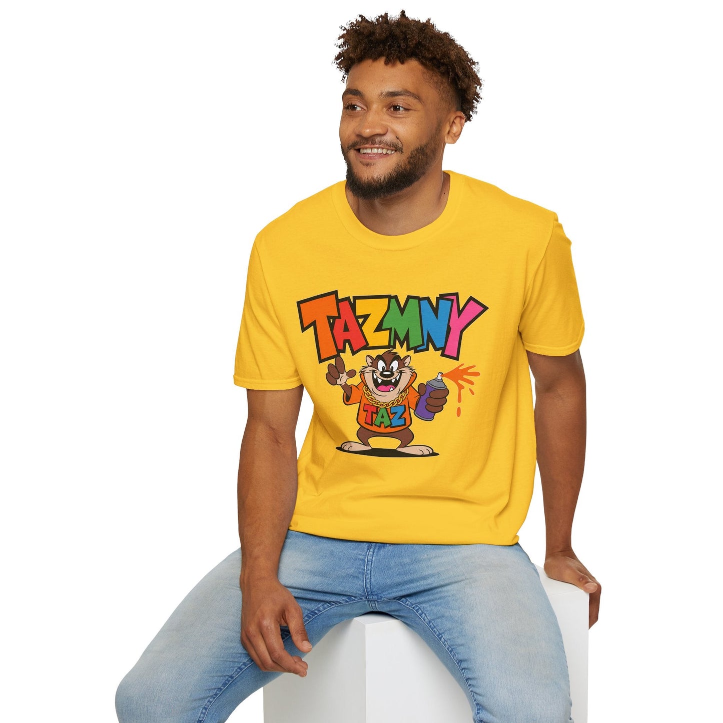 Unisex Cartoon T Shirt With Animation Print Funny Animals Softstyle Tee From Gildan 64000