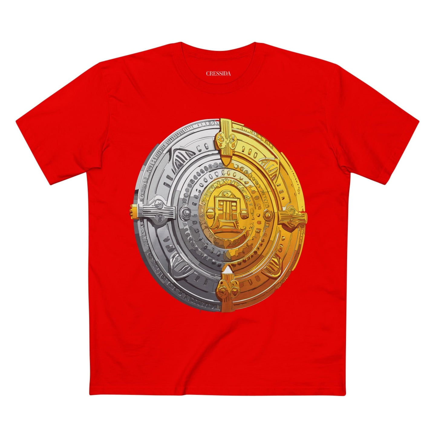 Antique Gold Coin Graphic Design T-Shirt Unisex 100 Cotton With Golden Print Artwork Tee 15