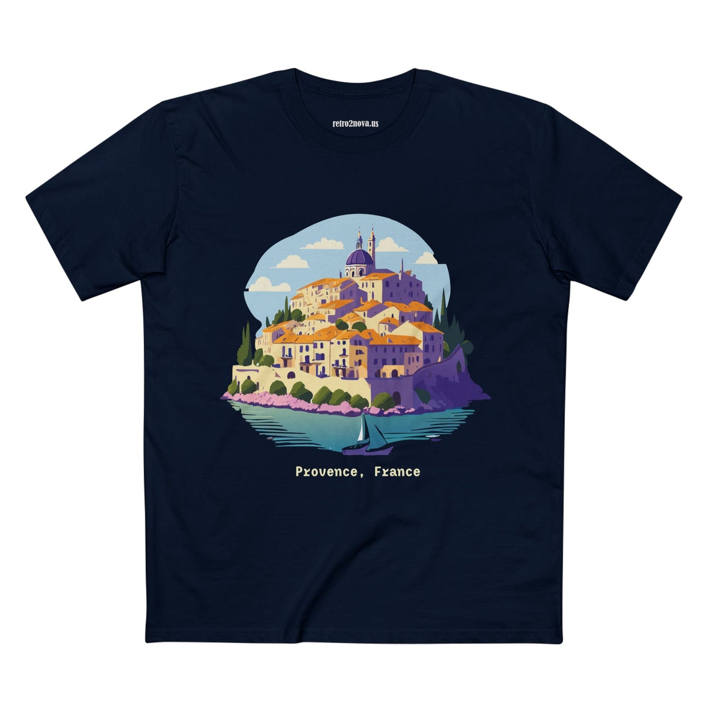 Travel Shirt Provence Tourist Unisex Premium Cotton Tee With Original Art Design Retro2Nova