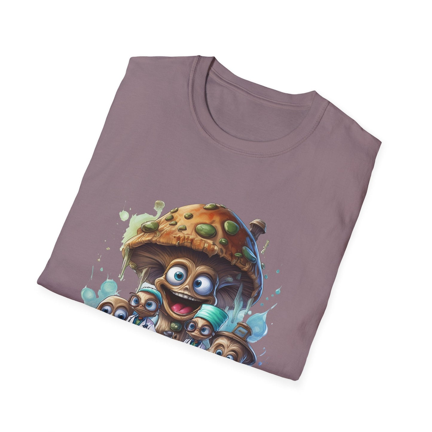 Funny Mashroom Graphic Unisex Softstyle Cotton With Cartoon Illustration Design 10