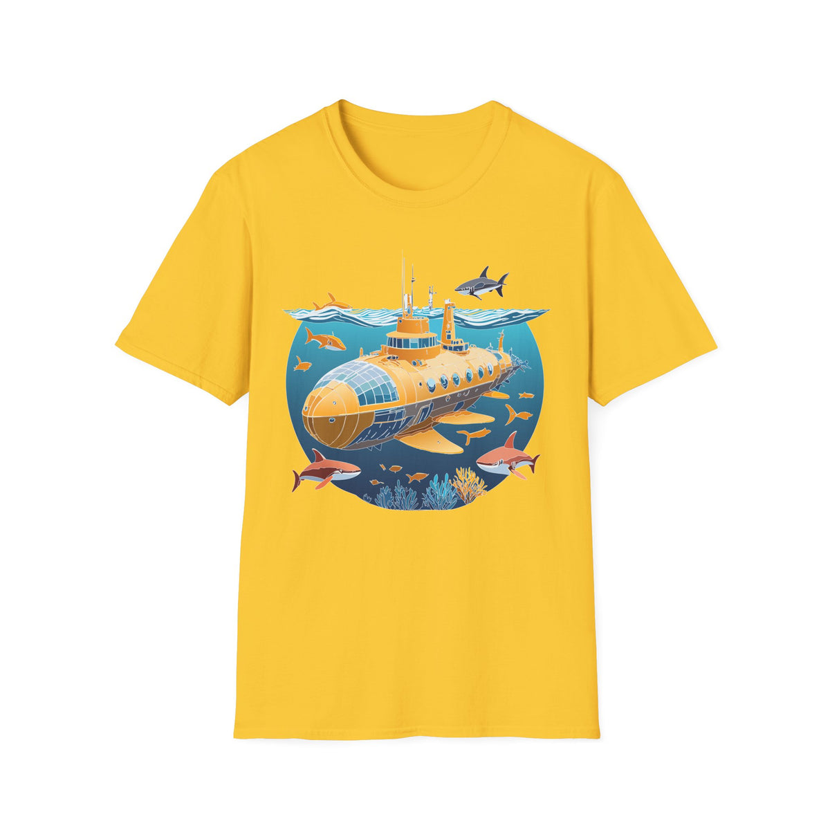 Ocean U boat Graphic Tee Gildan Unisex 100 Cotton Tee Shirt h39