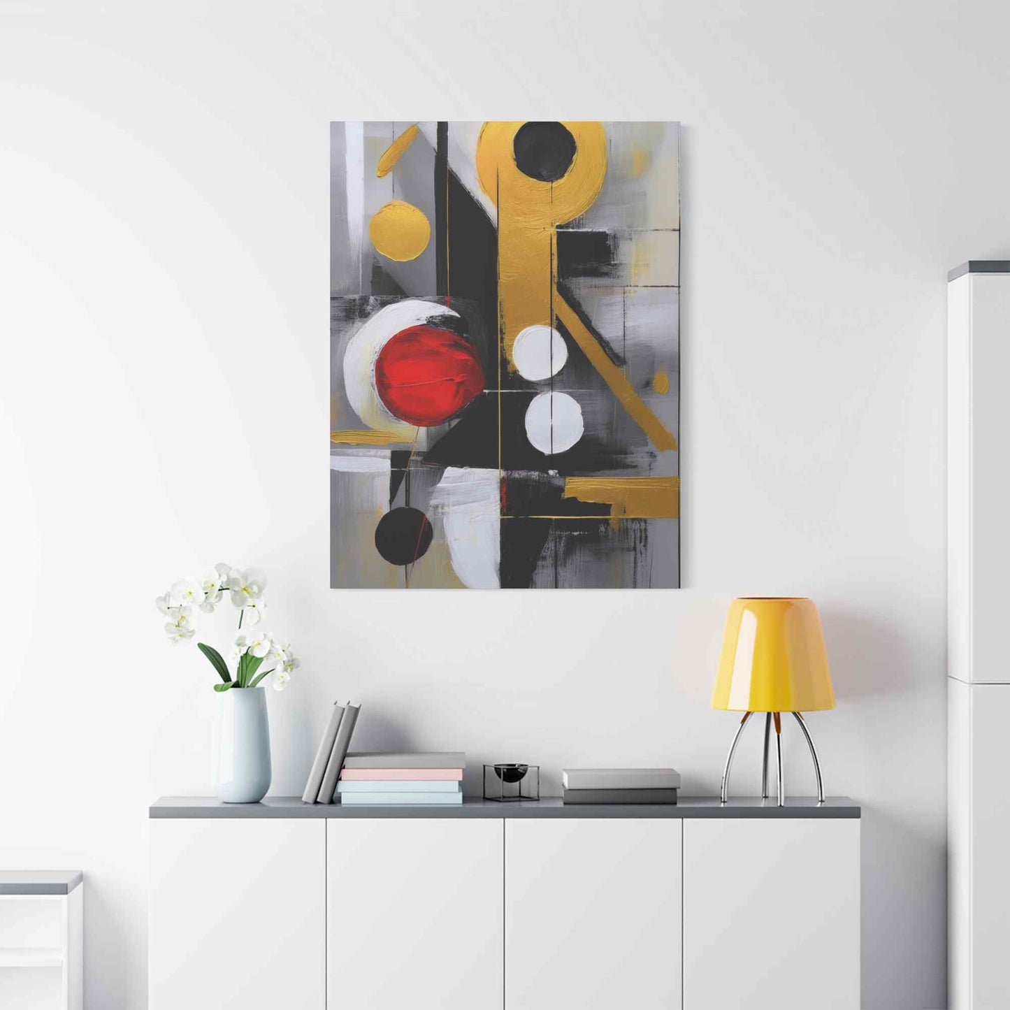 Red Abstract Painting Print Canvas 20x24,20x30,24x30, 24x32,24x36,30x40, 32x48,36x48,40x60 Pine-Wood Inner Frame ABS-24