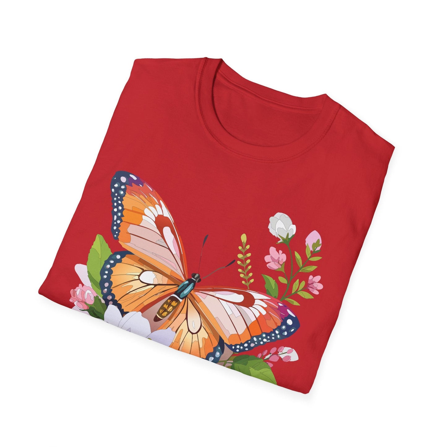 Butterfly Shirt Unisex T Shirt Gildan 64000 Softstyle 100 Percent Ring Spun Cotton