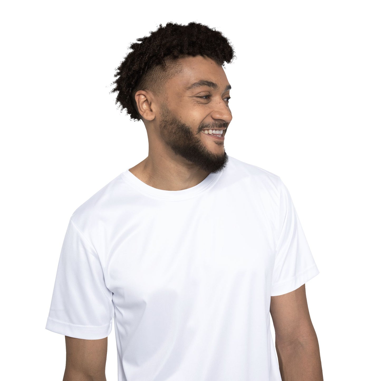 True White Color Unisex Poly T-Shirt with Solid Colors XS-4XL