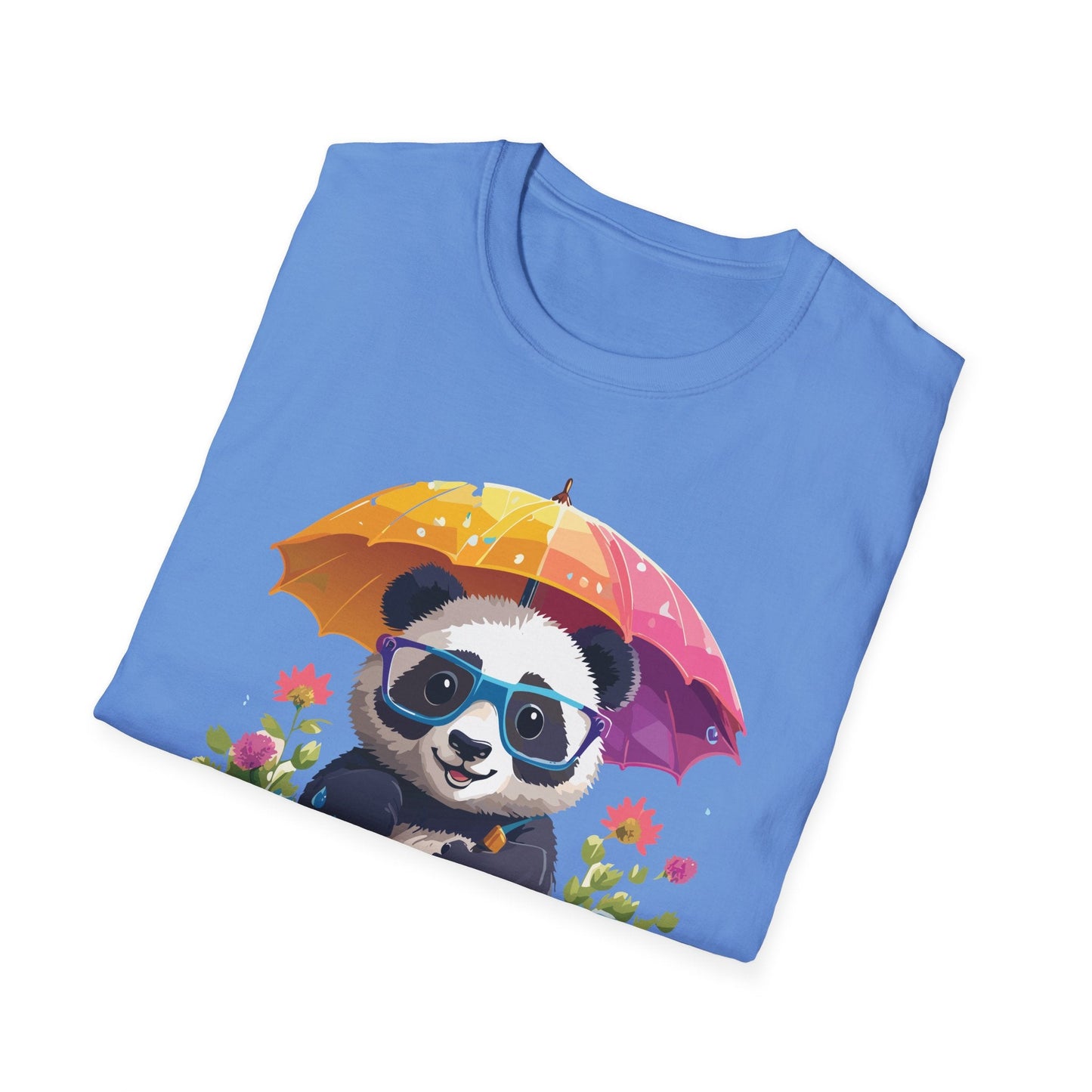 Unisex Panda Shirt Softstyle Tee 100 Percent Ring Spun Cotton Comfortable Animal Tee